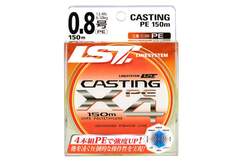 Шнур плетеный Linesystem Casting PE X4, 150м